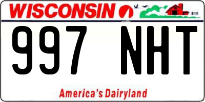 WI license plate 997NHT