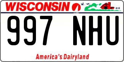 WI license plate 997NHU