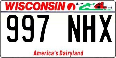 WI license plate 997NHX