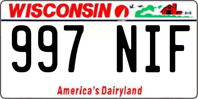 WI license plate 997NIF