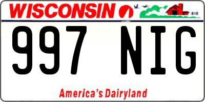 WI license plate 997NIG