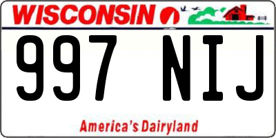 WI license plate 997NIJ
