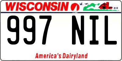 WI license plate 997NIL