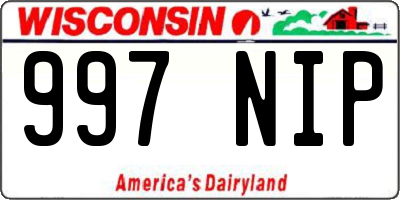 WI license plate 997NIP