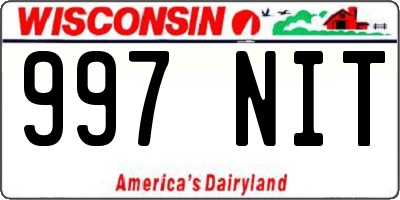 WI license plate 997NIT