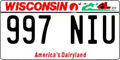 WI license plate 997NIU
