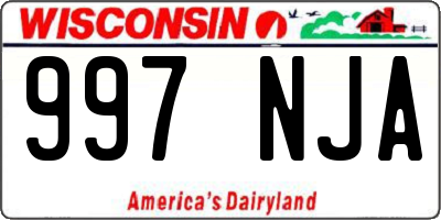 WI license plate 997NJA