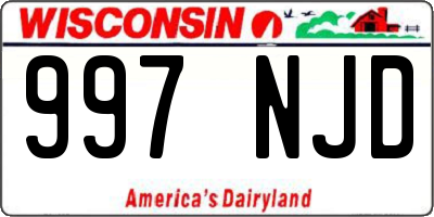 WI license plate 997NJD