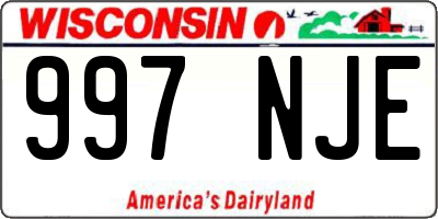 WI license plate 997NJE