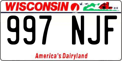 WI license plate 997NJF