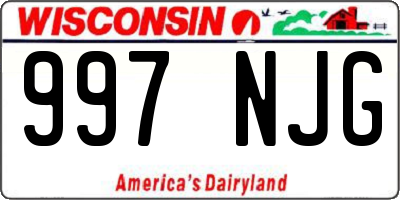 WI license plate 997NJG