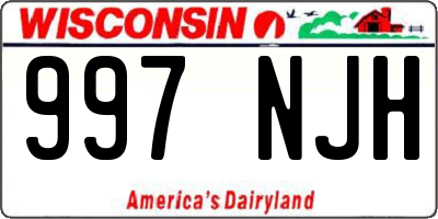WI license plate 997NJH