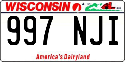 WI license plate 997NJI