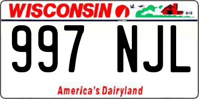 WI license plate 997NJL