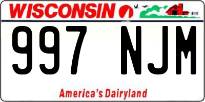 WI license plate 997NJM