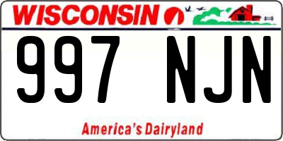 WI license plate 997NJN