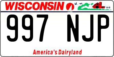 WI license plate 997NJP