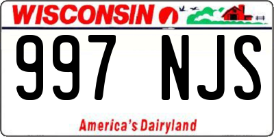 WI license plate 997NJS