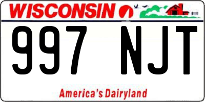 WI license plate 997NJT