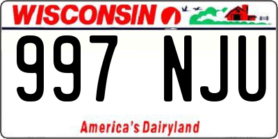 WI license plate 997NJU