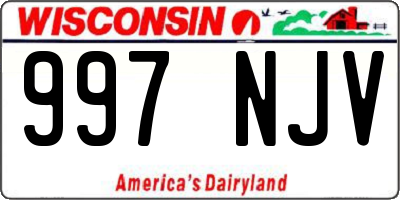 WI license plate 997NJV