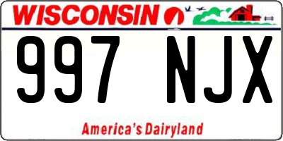 WI license plate 997NJX
