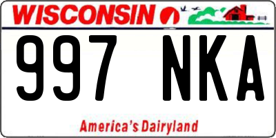 WI license plate 997NKA