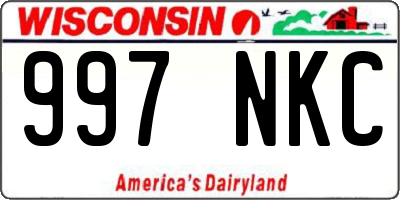 WI license plate 997NKC