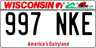 WI license plate 997NKE