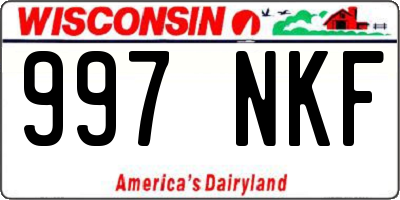 WI license plate 997NKF