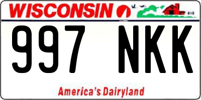 WI license plate 997NKK