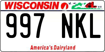 WI license plate 997NKL