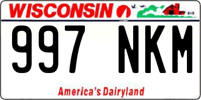 WI license plate 997NKM