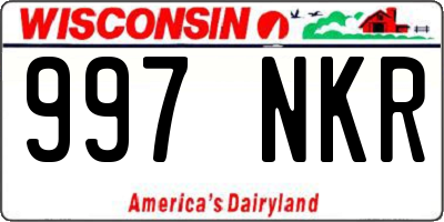 WI license plate 997NKR