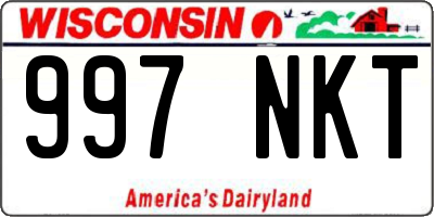 WI license plate 997NKT