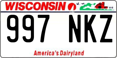 WI license plate 997NKZ