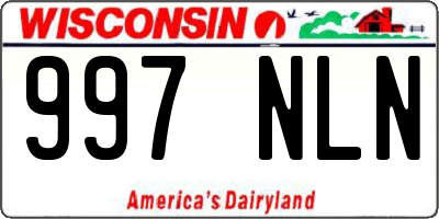 WI license plate 997NLN