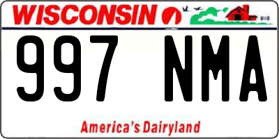 WI license plate 997NMA