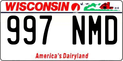 WI license plate 997NMD
