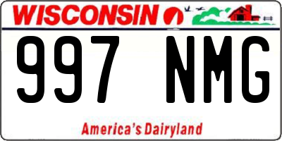 WI license plate 997NMG