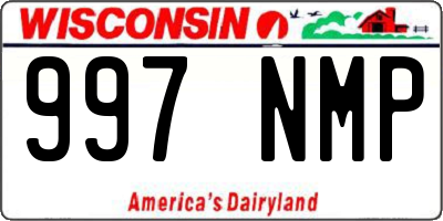 WI license plate 997NMP