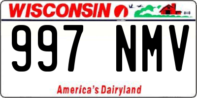 WI license plate 997NMV