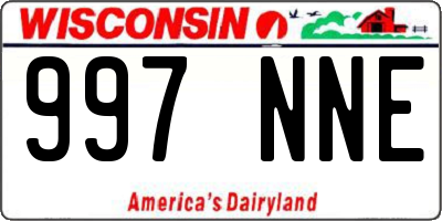 WI license plate 997NNE
