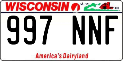 WI license plate 997NNF