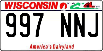 WI license plate 997NNJ