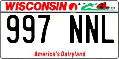 WI license plate 997NNL