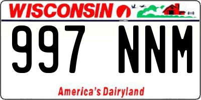 WI license plate 997NNM