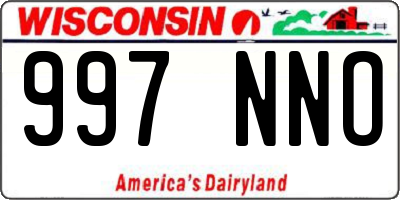WI license plate 997NNO