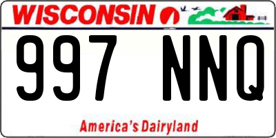 WI license plate 997NNQ
