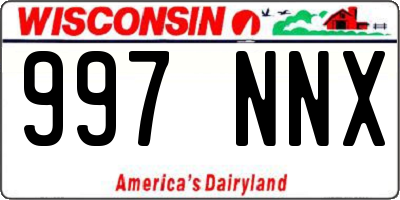 WI license plate 997NNX